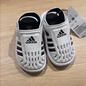 Adidas Kids White Slip-On Shoes